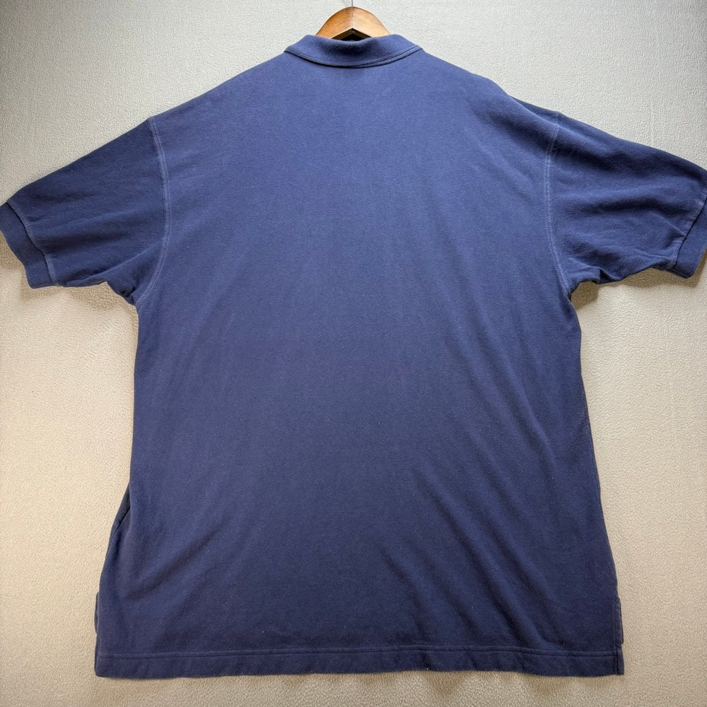 Nike Polo Shirt Golf Swoosh Regular Fit XL Blue Cotton Pique Short Sleeve Y2K - Picture 9 of 10
